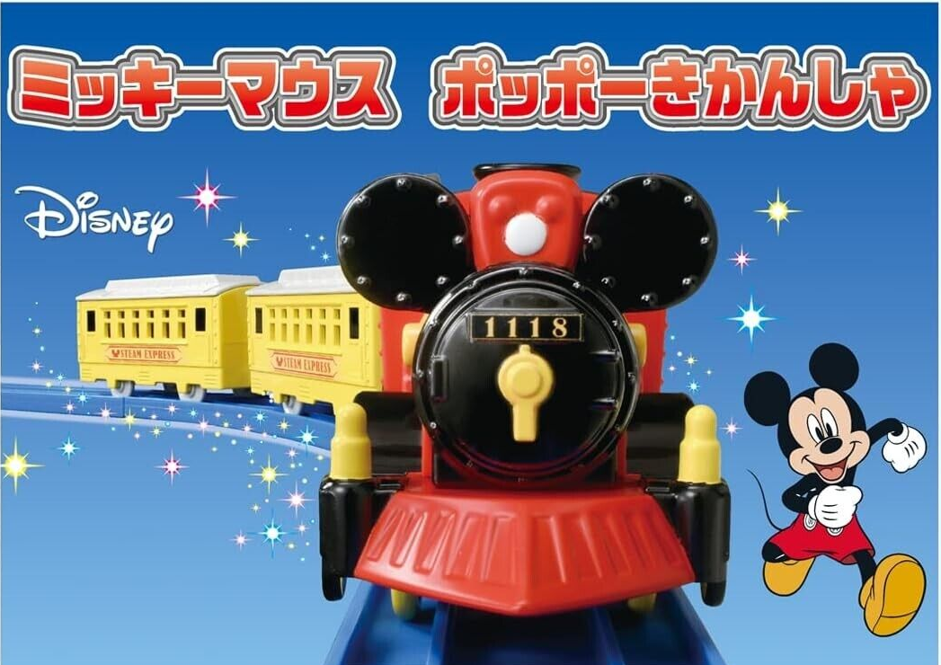 Takara Tomy Plarail S-13 Mickey Mouse Poppo Tank Engine Train