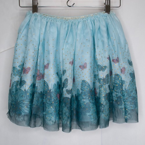 NEW H&M Butterfly Tulle Skirt Girls 8 10 Blue Fairy Glitter Fairycore Tutu EE16X - Picture 2 of 4