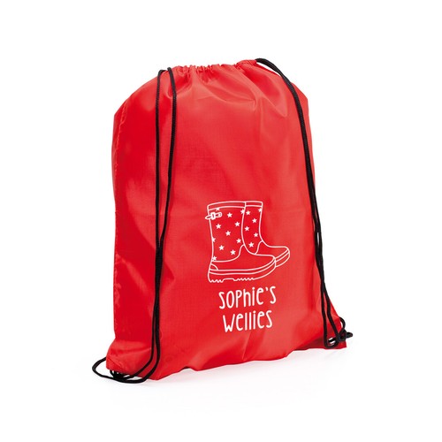 Kinder personalisierte Welly Stiefeltasche individueller Name Rucksack Kordelzug Kindertasche - Bild 7 von 30
