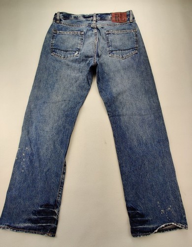 Polo Ralph Lauren Men 30x30 Blue Distressed Ashmore Original Straight Leg Jeans - Picture 5 of 10
