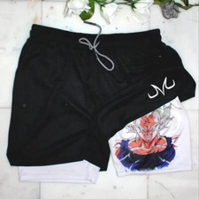 2 in 1 Piccolo Gohan Quick Dry Short Running Training Joggers Fitness Gym Sports