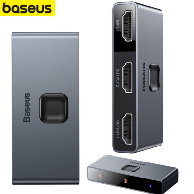 Baseus HDMI Splitter Switch Adapter Umschalter Verteiler 2x HDMI 4K /30 Hz
