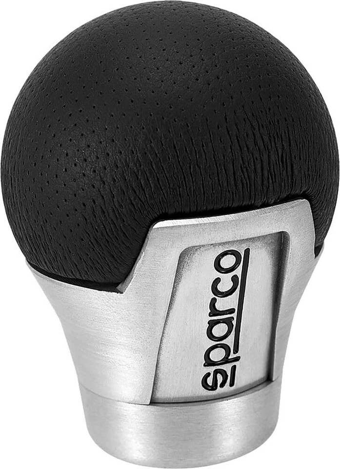 Sparco Corsa Black Leather Shift Knob Metal SPG101_J for AT/MT Vehicles New Foto 2 de 4