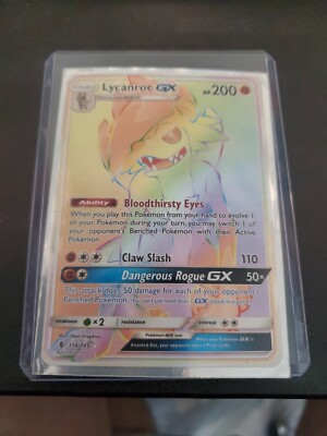 Lycanroc GX Rainbow Holo. Texture. 156/145 | eBay