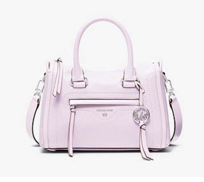 alessa small pebbled leather satchel