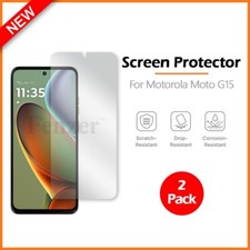 2-Pack LCD Ultra Clear HD Screen Protector for Android Phone Motorola Moto G15