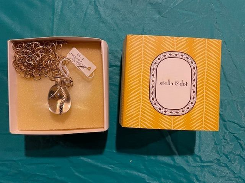 Stella And Dot Glass Orb Snake Necklace with box