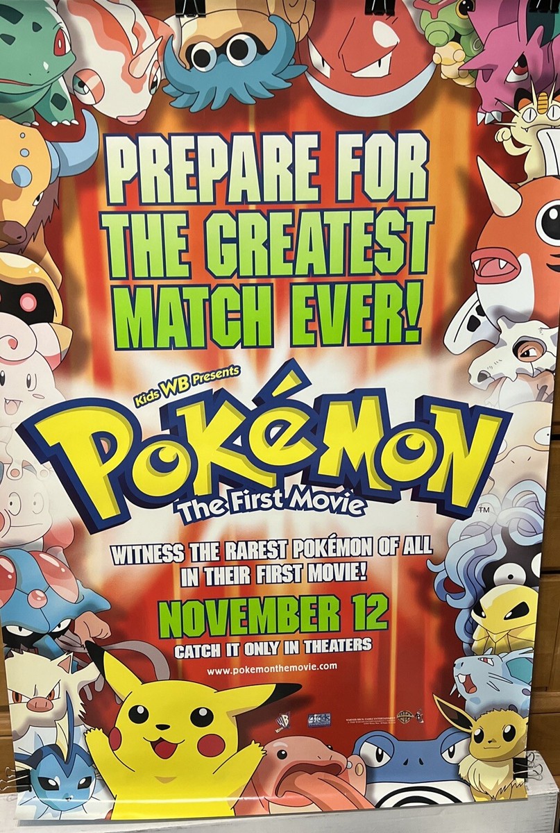 POKEMON The First Movie 1998 ORIGINAL 27x40 Theater POSTER