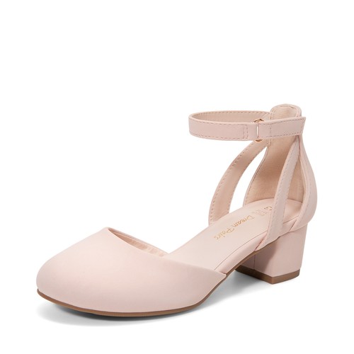 Girls 1.5 inch Low Heels Pumps Dress Shoes Elegant Wedding Dance Party Shoes - Picture 13 of 16
