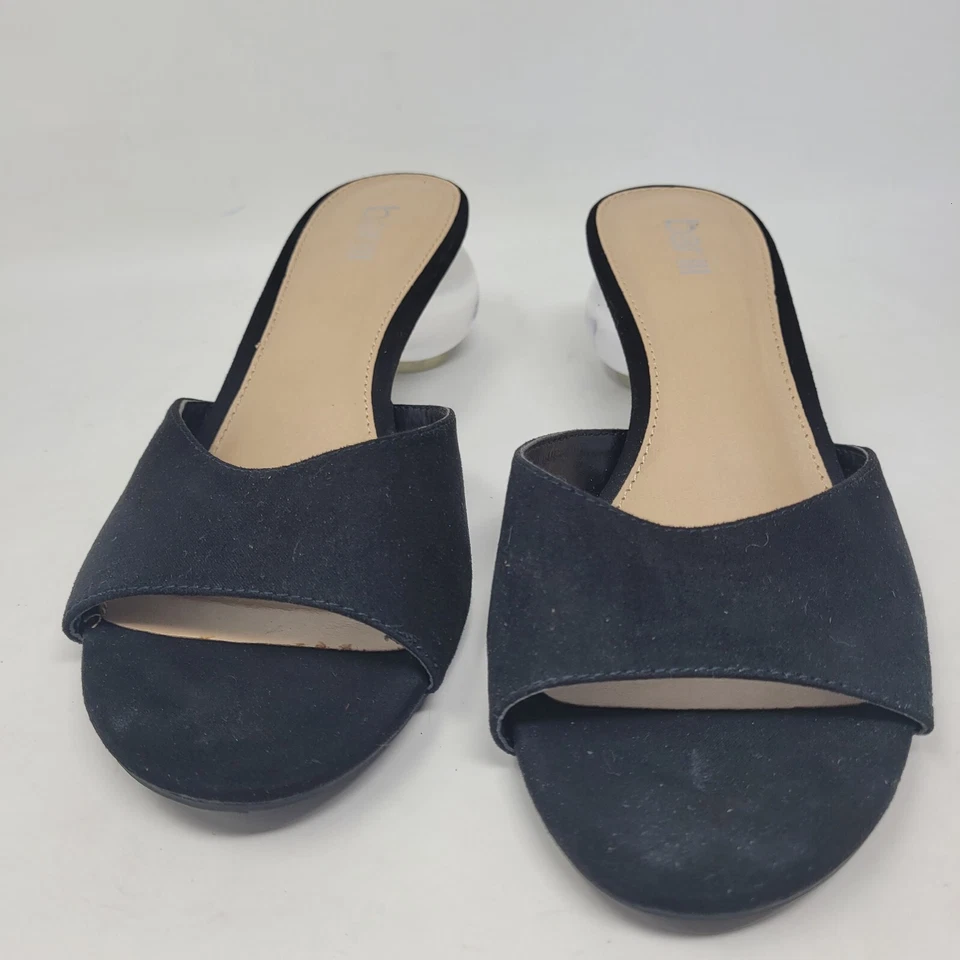 Bar III 女式 Cally F Kate 麂皮凉鞋 Blck 水晶球高跟鞋 9 码铁锹新品 — 第 3/4 张图片