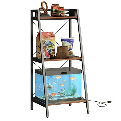3-5.5 Gallon Fish Tank Stand with Shelf, Metal Frame Aquarium Stand with - Picture 8 of 8