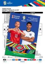 #17 DENMARK v ENGLAND 20 June 2024 EURO FAN 12 pages + OFFICIAL LINESUP
