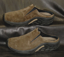Merrell Jungle Slide Women's brown suede closed toe mules clog shoes size US 7