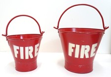 Vintage Style Fire Bucket Metal Riveted New Old Stock Lightweight