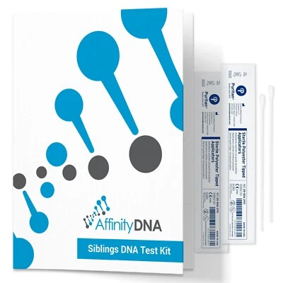 AFFINITYDNA HOME DNA SIBLINGSHIP LAB TEST KIT - 2 SIBLINGS - FAST ACCURATE DISCREET RESULTS