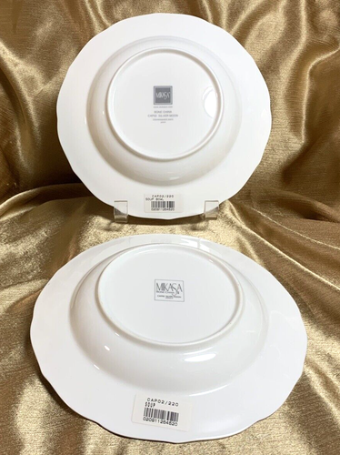 NWT Mikasa Silver Moon Large Rim Soup Bowls 9" PLATINUM Rim 2-Piece CAP02 - Picture 8 of 8