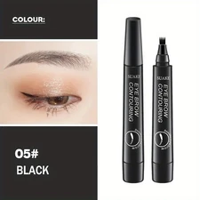 Eyebrow Ink Pen Microblading Tattoo Long Lasting Eye Brow Pencil Black