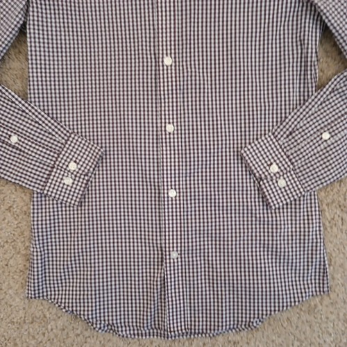 H&M Shirt Mens Small Slim Purple Plaid Long Sleeve Button Up Cotton Blend - Picture 3 of 11