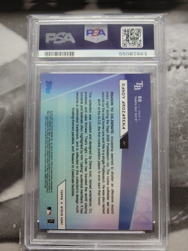 2020 Topps X Steve Aoki Collab Randy Arozarena RC #50 Low Pop Rookie PSA 10 💎 - Picture 2 of 2