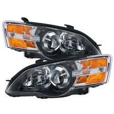 Halogen Headlights Projector Headlamps for 05-07 Subaru Outback Black Amber