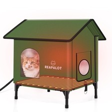Heated Cat House for Outside Cat in Winter, Insulated Outdoor Feral Cat Shelt...