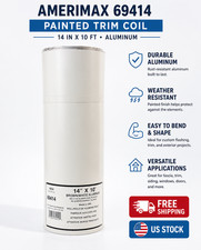 New Amerimax 69414 Painted Trim Coil - 14in x 10in - Aluminum Brown/White