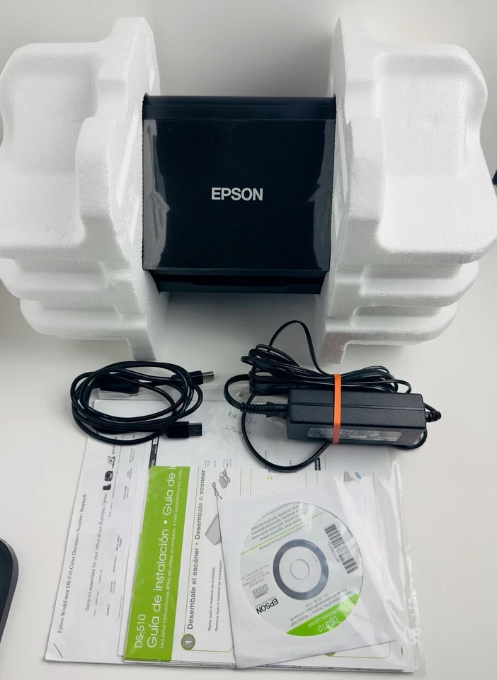 Epson WorkForce DS-510 Color Document Scanner J341A- With OEM Bundle-Very Good - Image 2 of 4