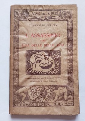 T. De Quincey - Mord als eine der schönen Künste Ameisen, 1926 Erstausgabe