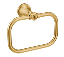 Moen YB0586BG Colinet Brushed Gold Rectangular Towel Ring  New In Box 