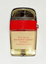 Vintage Scripto Vu-Lighter Bill McLin Insurance Advertisement Lufkin TX USA