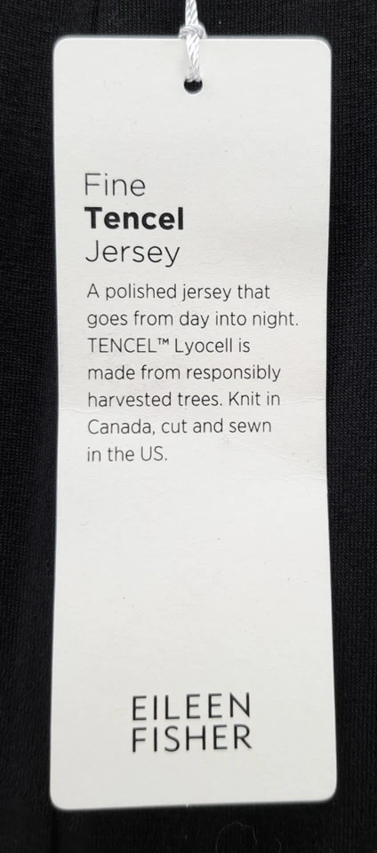 Eileen Fisher Slouchy Ankle Pants Womens 1X Black Fine Tencel Jersey Stretch NWT - Image 2 of 4