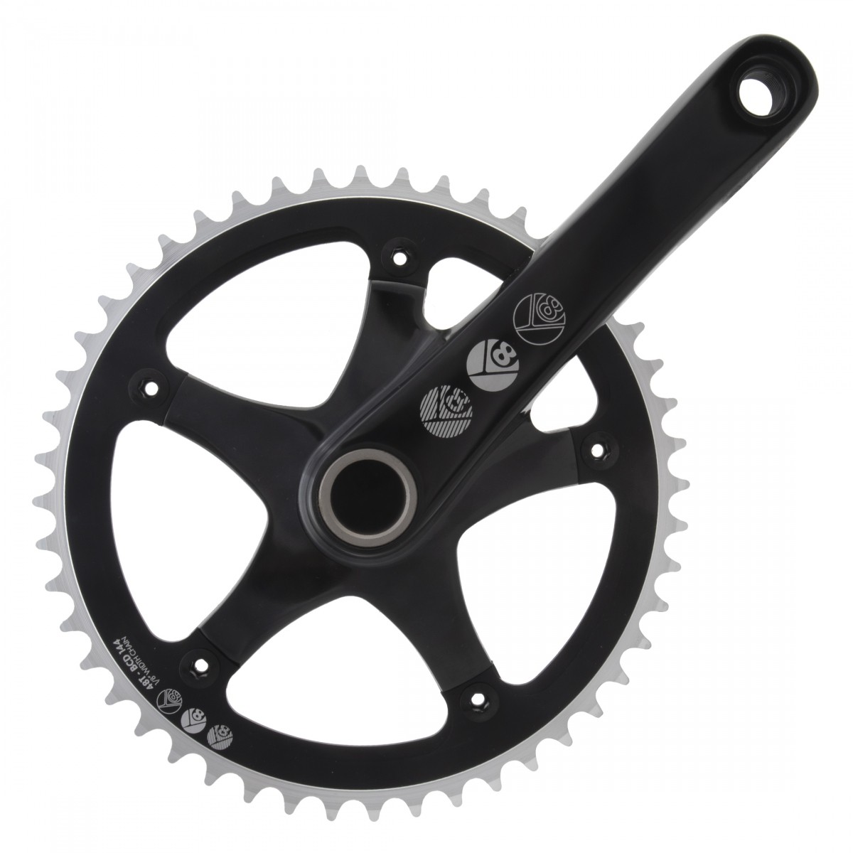 Origin8 Track SS Crankset 165mm 144/5B No Chainring Black