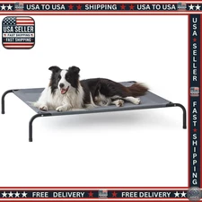 Elevated Dog Bed 48" Raised Pet Cot w/ Mesh, Cooling, Outdoor & Indoor Durable