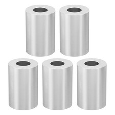 M12 Aluminum Spacer,5 Pcs Metal Spacer Aluminum 1/2"ID x1"OD x1-1/2"L Silver