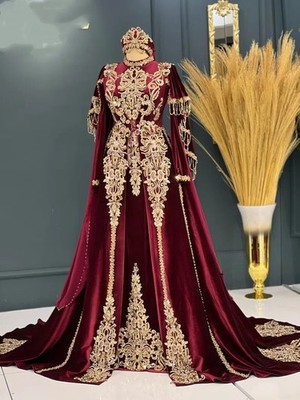 knee length dresses for ladies Long Sleeves One Shoulder Gold Appliques Burgundy Prom Dresses main image 1