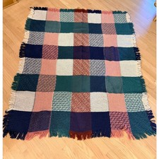 Patchwork Woven Throw Blanket