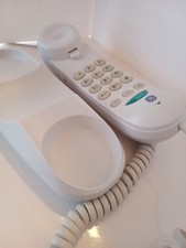 GE Slimline Corded Memory Phone White Model 29257GE1/ Wall/Desk Landline Tested