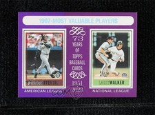 2024 Heritage Mini MVP Purple Border 5/15 Ken Griffey Jr Larry Walker HOF qf6