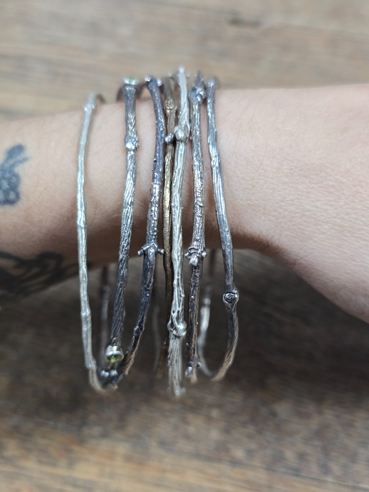 🎀 Sara Blaine 7 Stackable Branch Cuff Bracelets … - image 2