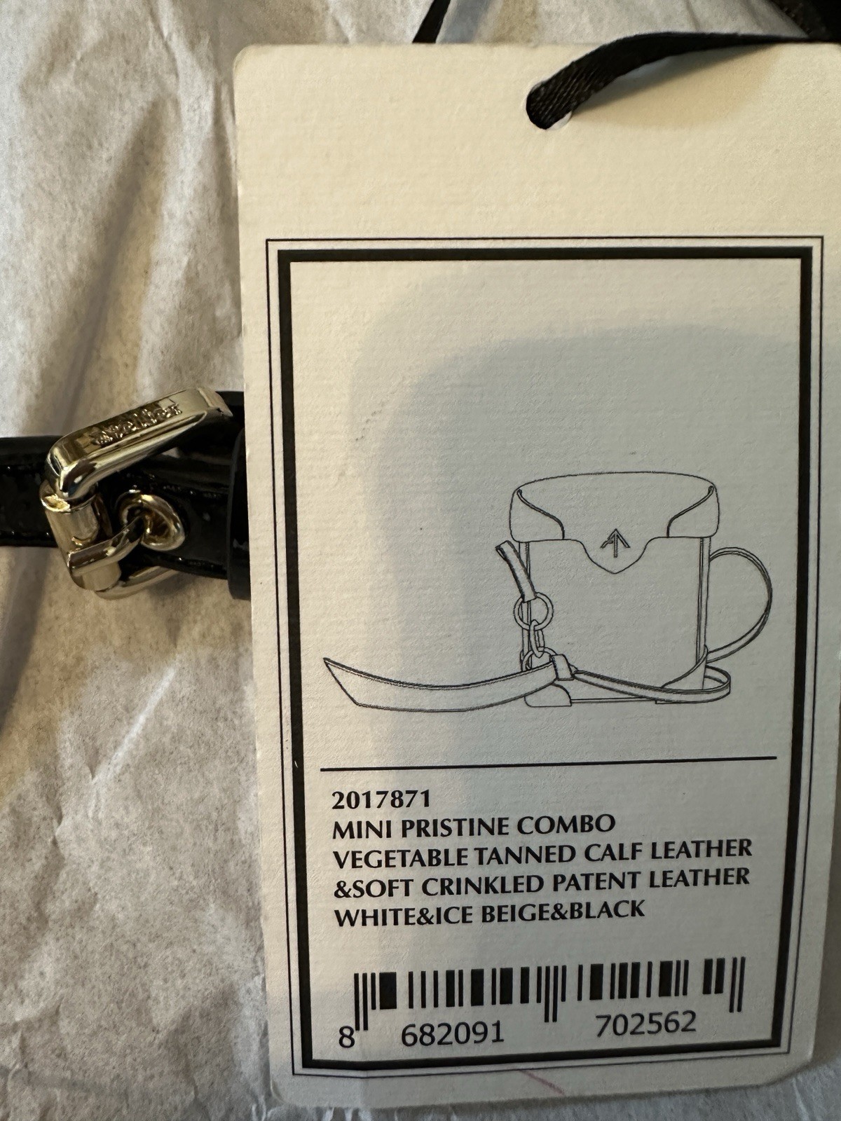 Authentic Manu Atelier Mini Pristine Handbag Calf… - image 12