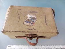 Vintage Teddy's Toy Suitcase Italian Travel Labels Very Battered See Photos Pls