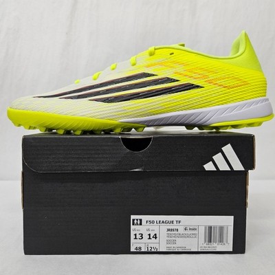 Adidas F50 League TF Turf Soccer Cleats JR8978 Solar Yellow Black