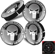 4 Pcs Wheel Center Caps Skull Universal Wheel Center Cover Skull Wheel 1