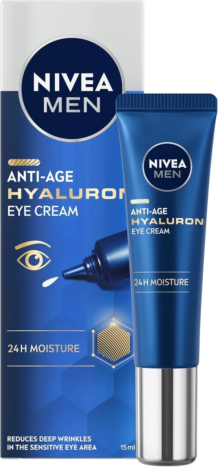 Nivea Men Anti-Age Hyaluron Eye Cream 15ml Reduces Wrinkles & Eye Bags