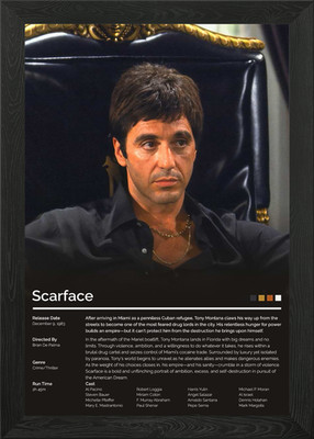 Scarface Filmposter gerahmt Wandbild Poster Leinwanddruck Bild