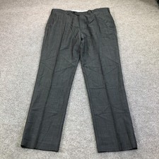 Brooks Brothers Pants Mens 38x31 Gray Regent Fit Wool Check Dress Business
