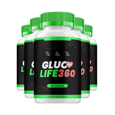 5-Pack Gluco Life 360 Capsules   GlucoLife 360 Blood Health Support - 300 Caps
