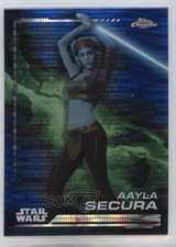 2024 Topps Chrome Star Wars Blaster Blue Pulsar Refractor Aayla Secura #143 z7j