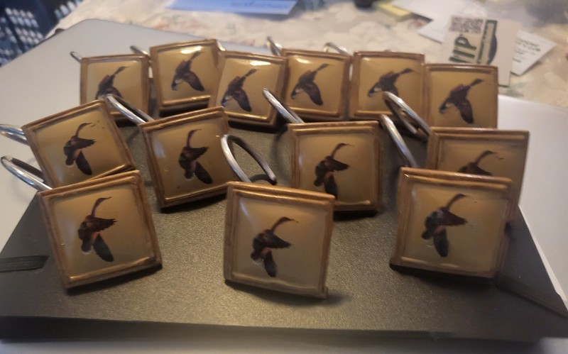 Vintage shower hooks of geese / ducks