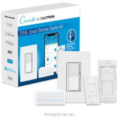 1PC Lutron DVRF-BDG-1D Diva Switch Kit, Cas??ta System, Smart Hub/Pico Remot
